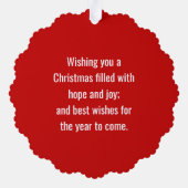 ドナルドトランプPro-Life Pro-Gun Pro-God Pro-Trump オーナメントカード (裏面)