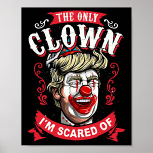ドナルドトランプTシャツレジスおもしろいピエロメンズ ポスター