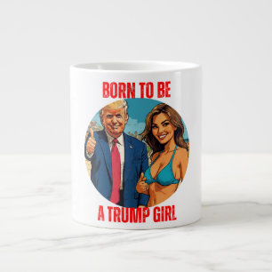 ドナルドト生まれランプ – トランプの女の子 ジャンボコーヒーマグカップ