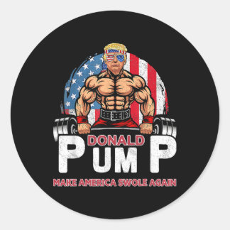 ドナルドポンプアメリカスワールアリーおもしろいムトランプ2024 ラウンドシール