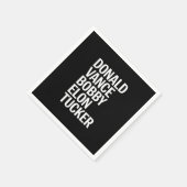 ドナルドヴァンスボビーエロン&タッカー スタンダードカクテルナプキン (角)