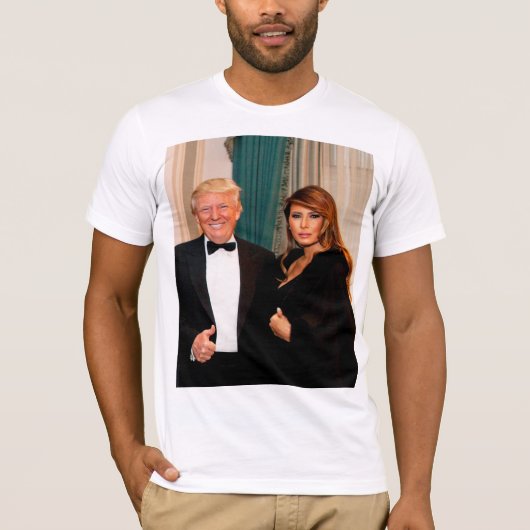 ドナルド及びMelaniaの切札 Tシャツ (正面)