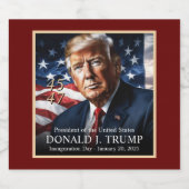 ドナルド大統領のトランプ就任式コレクター ビールラベル (シングルラベル)