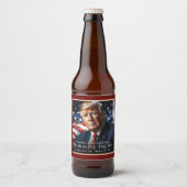ドナルド大統領のトランプ就任式コレクター ビールラベル (正面)