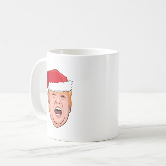 ドナルド怒トランプのクリスマス コーヒーマグカップ (正面左)