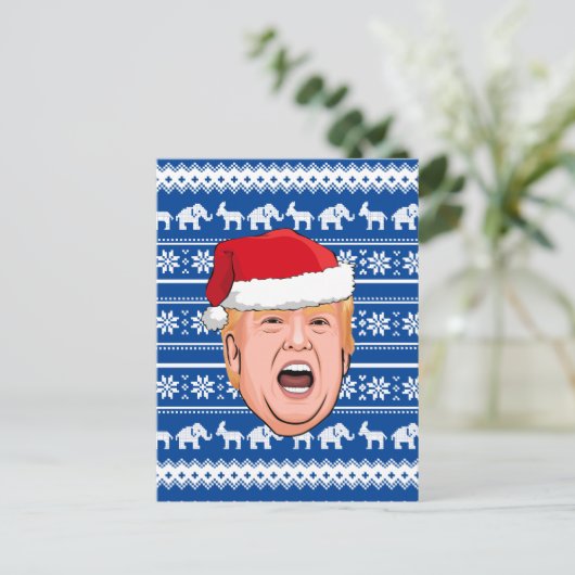 ドナルド怒トランプのクリスマス ポストカード (スタンド正面)