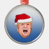 ドナルド怒トランプのクリスマス メタルオーナメント (正面)
