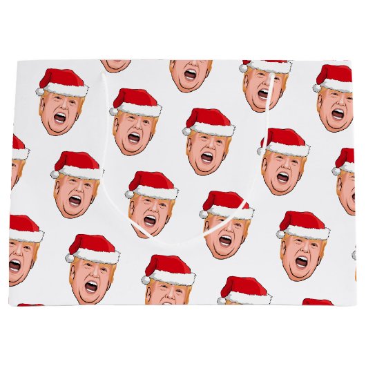 ドナルド怒トランプのクリスマス ラージペーパーバッグ (正面)