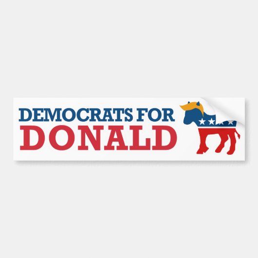 ドナルド民主党議員 – -.png バンパーステッカー (正面)