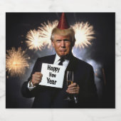 ドナルド祝ン・トランプスタイル スパークリングワインラベル (シングルラベル)