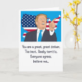 ドナルド素晴らしトランプ信じ父の日私 カード (黄色い花)