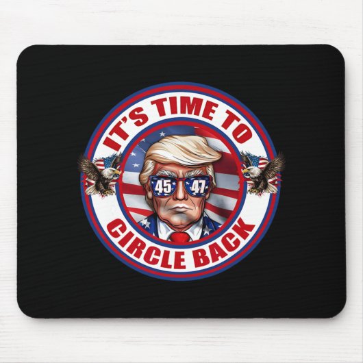 ドナルド良実在人大統領を回る時間 マウスパッド (正面)