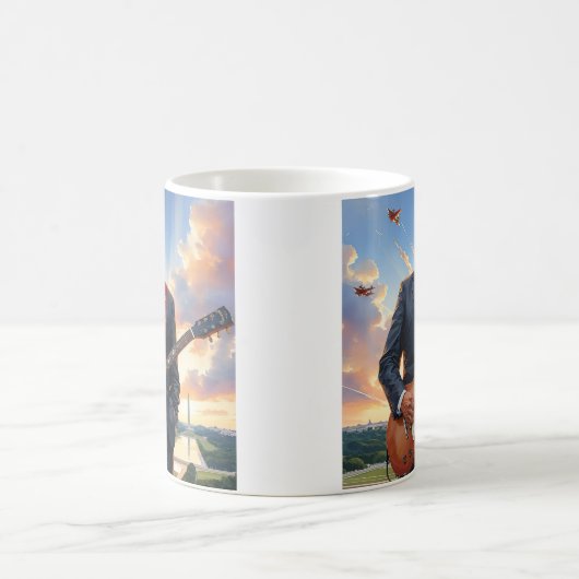 ドナルド遊・トランプのエレキギター・ワシントンDC コーヒーマグカップ (中央)