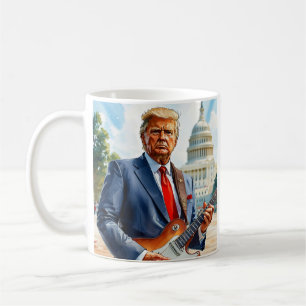 ドナルド遊・トランプのエレクトリック・ギターUS Capitol コーヒーマグカップ