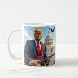 ドナルド遊・トランプのエレクトリック・ギターUS Capitol コーヒーマグカップ