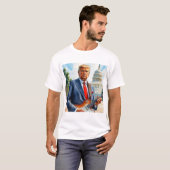 ドナルド遊・トランプのエレクトリック・ギターUS Capitol Tシャツ (正面フル)