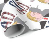 ドナルド・トランプおもしろいで皮肉な反大統領 ラッピングペーパー (ロールコーナー)