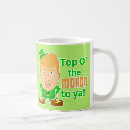ドナルド・トランプおもしろいなSt patricks dayの小妖精 コーヒーマグカップ (右)