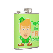 ドナルド・トランプおもしろいなSt patricks dayの小妖精 フラスク (右)
