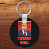 ドナルド・トランプおもしろいガール素晴らし・アメリカ大統領 キーホルダー (正面)