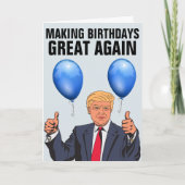 ドナルド・トランプおもしろい誕生日グリーティングカード カード (正面)