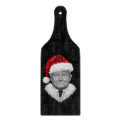 ドナルド・トランプおもしろい・クリスマスサンタハットギフト カッティングボード (正面)