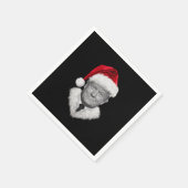 ドナルド・トランプおもしろい・クリスマスサンタハットギフト スタンダードカクテルナプキン (角)