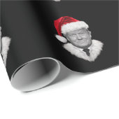 ドナルド・トランプおもしろい・クリスマスサンタハットギフト ラッピングペーパー (ロールコーナー)