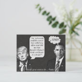 ドナルド・トランプがはがきを言う愚かなこと ポストカード (スタンド正面)