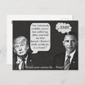 ドナルド・トランプがはがきを言う愚かなこと ポストカード (正面/裏面)