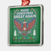 ドナルド・トランプが再びクリスマスを素晴らし作る メタルオーナメント (左)