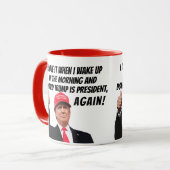 ドナルド・トランプが再び大統領に就任する時がおもしろい好き マグカップ (正面左)