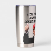 ドナルド・トランプが再び大統領に就任する時がおもしろい好き 保温保冷タンブラー (正面)