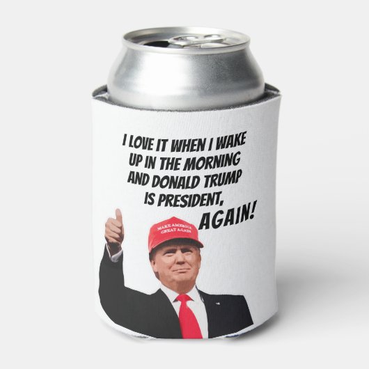 ドナルド・トランプが再び大統領に就任する時がおもしろい好き 缶クーラー (缶正面)