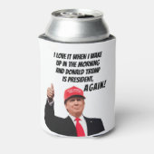 ドナルド・トランプが再び大統領に就任する時がおもしろい好き 缶クーラー (缶裏面)