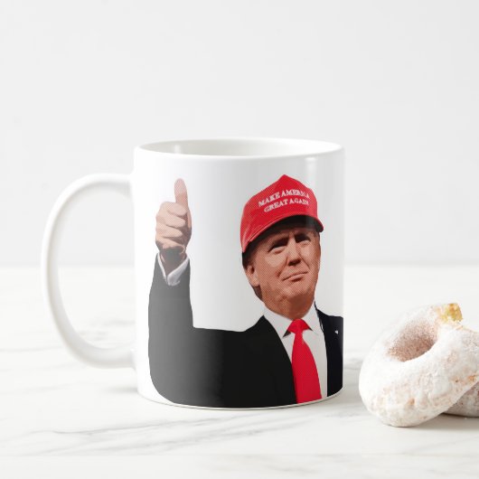 ドナルド·トランプが大統領になった時、私はそれが大好きです コーヒーマグカップ (ドーナツ)