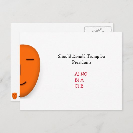 ドナルド・トランプが大統領になるかどうか |はがきおもしろい ポストカード (正面/裏面)