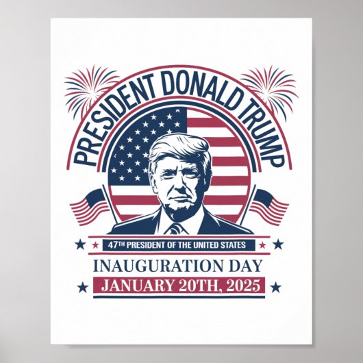 ドナルド・トランプが第47代大統領を獲得 – 2024 Potus Inau ポスター (正面)