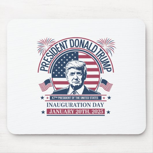 ドナルド・トランプが第47代大統領を獲得 – 2024 Potus Inau マウスパッド (正面)