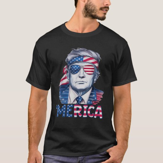 ドナルド・トランプが2024年にアメリカ合衆国メリカ国旗Suを獲得 Tシャツ (正面)