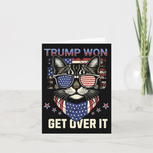 ドナルド・トランプが2024年にトランプの男性のための選挙猫を獲得 カード (正面)