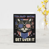 ドナルド・トランプが2024年にトランプの男性のための選挙猫を獲得 カード (黄色い花)