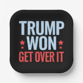 ドナルド・トランプが2024年に乗り越えるトランプ・ウォン ペーパープレート (正面)