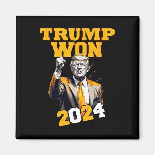 ドナルド・トランプが2024年に選挙就任式の男性を獲得 マグネット (正面)