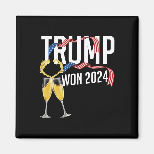 ドナルド・トランプが2024年に選挙就任式の男性を獲得 マグネット (正面)