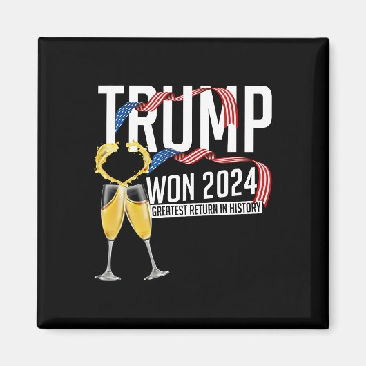 ドナルド・トランプが2024年に選挙就任式の男性を獲得 マグネット (正面)