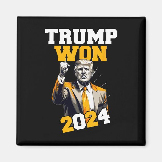 ドナルド・トランプが2024年に選挙就任式の男性を獲得 マグネット (正面)