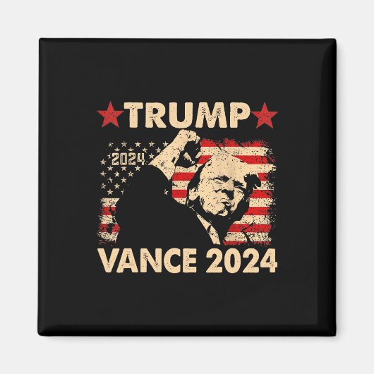 ドナルド・トランプが2024年に選挙就任式の男性を獲得 マグネット (正面)