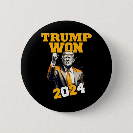 ドナルド・トランプが2024年に選挙就任式の男性を獲得 缶バッジ (正面)