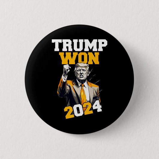 ドナルド・トランプが2024年に選挙就任式の男性を獲得 缶バッジ (正面)